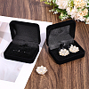 4Pcs Velvet Gift Cufflink Boxes with Hinged Lid and Black Inside CON-PH0003-64A-4
