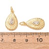 Brass Pave Clear Cubic Zirconia Pendants CU-K002-25G-2