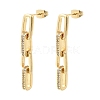 Brass Micro Pave Cubic Zirconia Stud Earrings KK-CBA5B62-02G-4