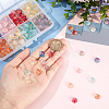   160Pcs 8 Colors Two Tone Transparent Spray Painted Glass Beads GLAA-PH0002-40-3