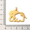 304 Stainless Steel Pendants STAS-O005-24A-G-3