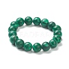 Synthetic Malachite Beaded Stretch Bracelets BJEW-A117-E-16-2