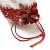 Christmas Theme Rectangle Cloth Bags with Jute Cord ABAG-P008-01A-4