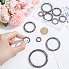   16Pcs 8 Styles Alloy Spring Gate Rings FIND-PH0007-80B-3