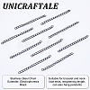 Unicraftale 100 Strand 304 Stainless Steel Chain Extender STAS-UN0037-55-5