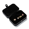 PU Leather Button Jewelry Boxes CON-P012-03B-1