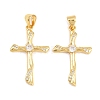 Easter Brass Micro Pave Clear Cubic Zirconia Pendants ZIRC-F148-14I-G-1