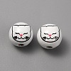 Printed Cat Wood European Beads WOOD-TAC0011-35D-2