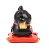 ABS Plastic Solar Powered Maneki-neko Figurines DJEW-B017-01A-04-2