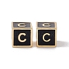 Rack Plating Brass Enamel Beads KK-B060-04G-01C-2