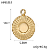 Oval 304 Stainless Steel Pendants Cabochon Settings STAS-OY007-04G-2