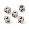 Tarnish Resistant 303 Stainless Steel European Beads STAS-G286-P04-3