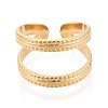 Adjustable Ion Plating(IP) 304 Stainless Steel Cuff Rings for Women RJEW-N052-25G-2