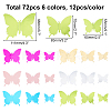 6 Sets 6 Colors PVC Mirror Wall Stickers DIY-GA0002-03-2