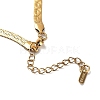 Ion Plating(IP) 304 Stainless Steel Herringbone Chain Necklace NJEW-D045-11G-3
