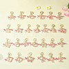 Letter A~Z Transparent Glitter Resin Pendant Keychains KEYC-FZ00024-25-7