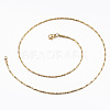 304 Stainless Steel Chain Necklaces NJEW-H467-A-01G-2