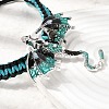 Pterosaur Alloy Enamel & Rhinestones Link Bracelets BJEW-A165-01C-2