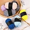5Pcs Polyester Yarn for Knitting & Crochet YCOR-SZ0001-03D-5