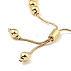 Rack Plating Brass Round Beaded Slider Bracelet for Women BJEW-B066-01A-01-3