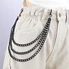 Alloy Curb Chain 3 Layer Chain Belts for Pants FS-WGFC860-02-1