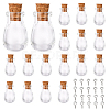 40Pcs 2 Style Oval Glass Bottle for Bead Containers AJEW-SC0001-35-1