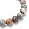 Natural Polychrome Jasper/Picasso Stone/Picasso Jasper Stretch Beaded Bracelets G-A185-01C-3