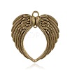 Tibetan Style Heart Wing Alloy Chandelier Component Links PALLOY-J659-32AB-NF-1