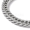 Tarnish Resistant 201 Stainless Steel Curb Chain Bracelet with 304 Stainless Steel Clasps for Men Women BJEW-M235-02B-P-2
