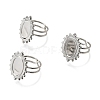 Tarnish Resistant 304 Stainless Steel Cuff Ring Findings PW-WG41752-02-5