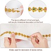 Plastic Beaded Trim Garland Strand FIND-WH0056-89-3