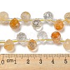 Natural Yellow Hematoid Quartz/Golden Healer Quartz Beads Strands G-H297-B17-02-5