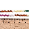 7 Chakra Faceted Round Cubic Zirconia Beaded Necklaces with Brass End Chains for Women NJEW-L014-05G-5