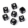Initial Acrylic Horizontal Hole Beads OACR-ZX006-35V-1