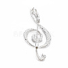 Musical Note Synthetic Turquoise Brooch Pin G-N333-001-RS-3