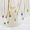 Real 18K Gold Plated 201 Stainless Steel Pendant Necklaces CP2918-12-2