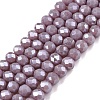 Electroplate Glass Beads Strands EGLA-A044-P4mm-A13-1