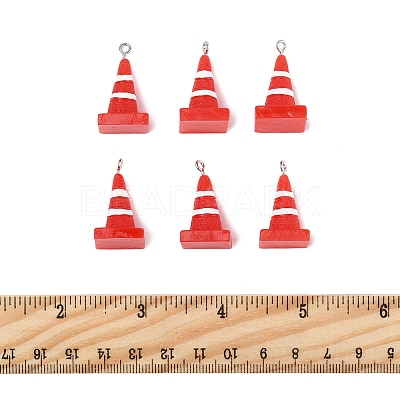 10Pcs Resin Iron Pendants RESI-FS0002-06-1