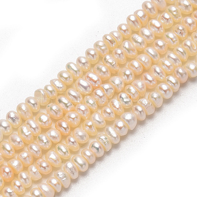 Natural Cultured Freshwater Pearl Beads Strands PEAR-L003-B-03-1