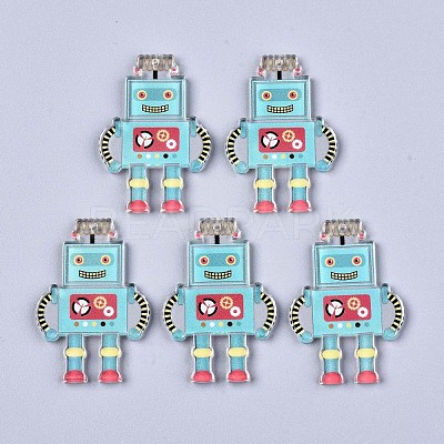 Transparent Printed Acrylic Pendants KY-S163-178-1
