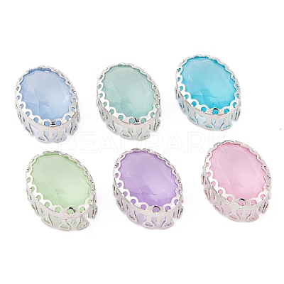 Oval Sew on Rhinestone GLAA-K069-05B-S-1
