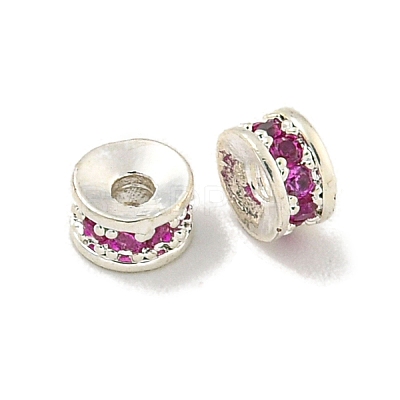 Brass Cubic Zirconia Spacer Beads KK-L215-004A-S01-1