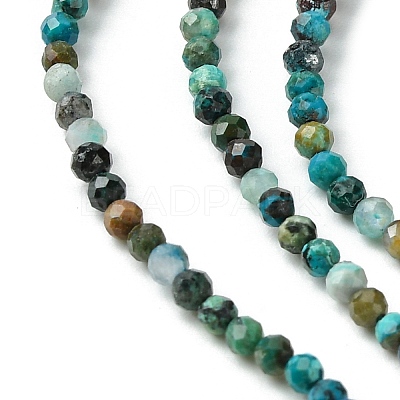 Natural Chrysocolla Beads Strands G-Z034-A03-01-1