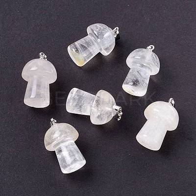 Natural Quartz Crystal Pendants G-M380-B11-P-1