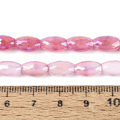 Anti-Tarnish Electroplate Glass Beads Strands EGLA-Q130-02A-13-1