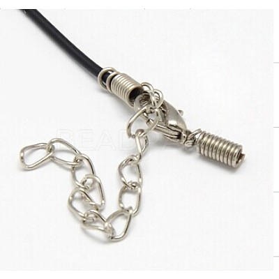 Black Rubber Necklace Cord Making LS-RCOR-D002-B-1
