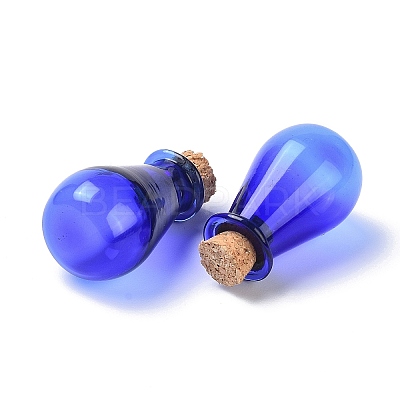 Glass Cork Bottles Ornament LS-AJEW-O032-02A-1