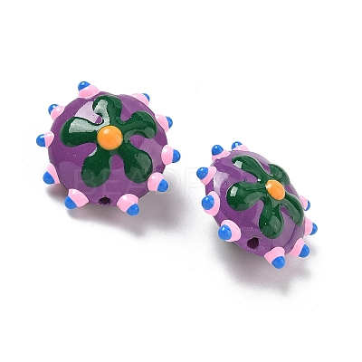 Baking Paint Glass Enamel Beads LAMP-S080-03C-1
