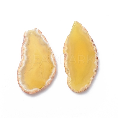Natural Agate Slices Big Pendants G-E022-M-1