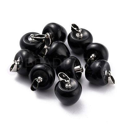 Natural Obsidian Pendants G-Z022-01C-1